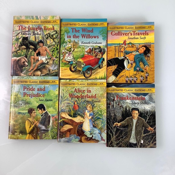 Vintage mini Illustrated Classic Editions Book lot of 6 pocket SC books EUC - Picture 6 of 11